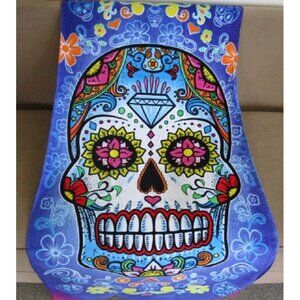 New Purple Sugar Skull Flowers Bath Beach Pool Gift Towel Skulls Day of the Dead
